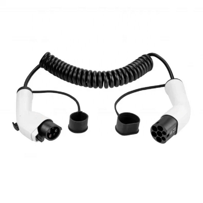 OEM Type 1 To Type 2 EV Cable SAE J1772 Spiral Electric Car Charging Cable